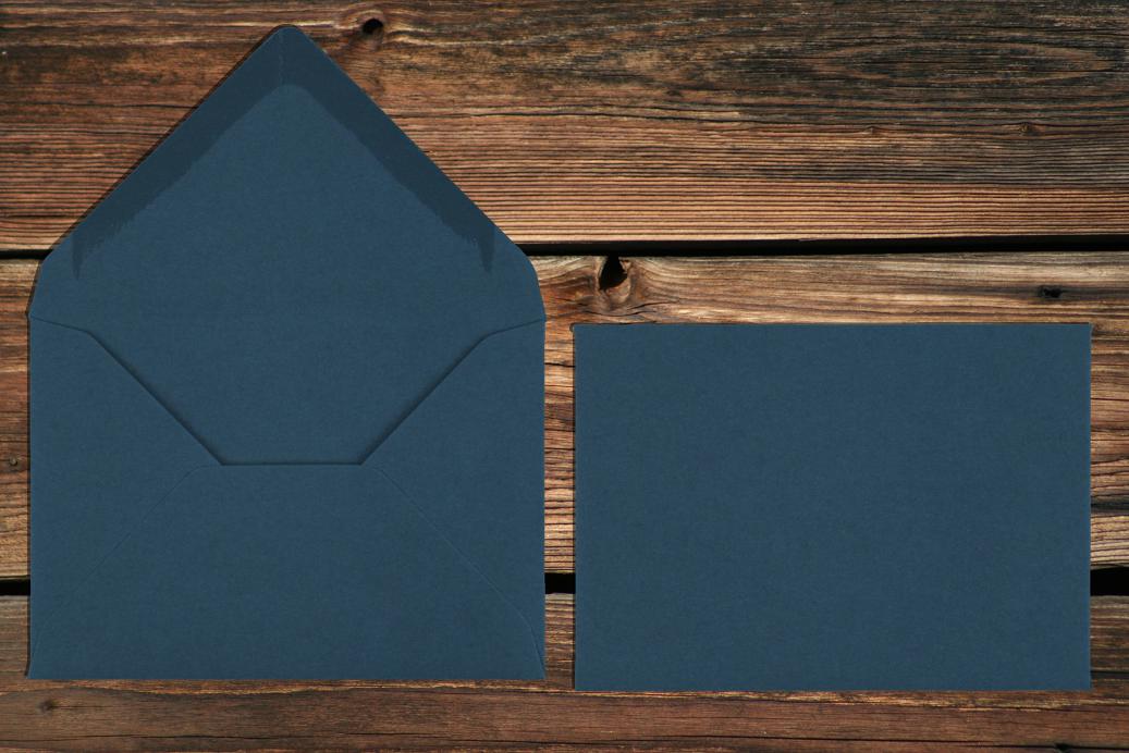 Briefhüllen 80x114 mm Nassklebend Nachtblau 120 g/qm